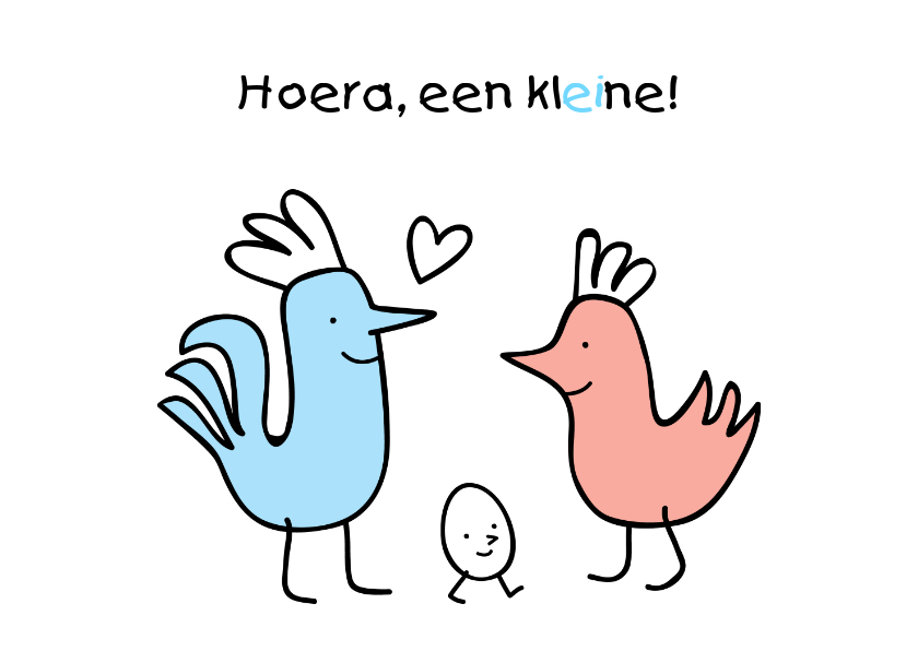 Felicitatiekaart geboorte eitje - Felicitatiekaarten Felicitatiekaarten - Felicitatiekaart geboorte eitje