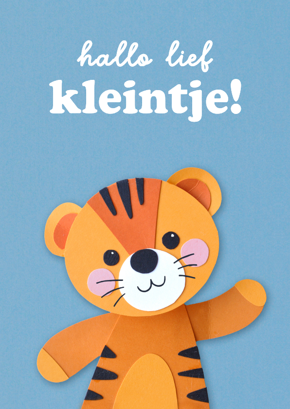 Felicitatiekaart geboorte tijgertje - Felicitatiekaarten Felicitatiekaarten - Felicitatiekaart geboorte tijgertje