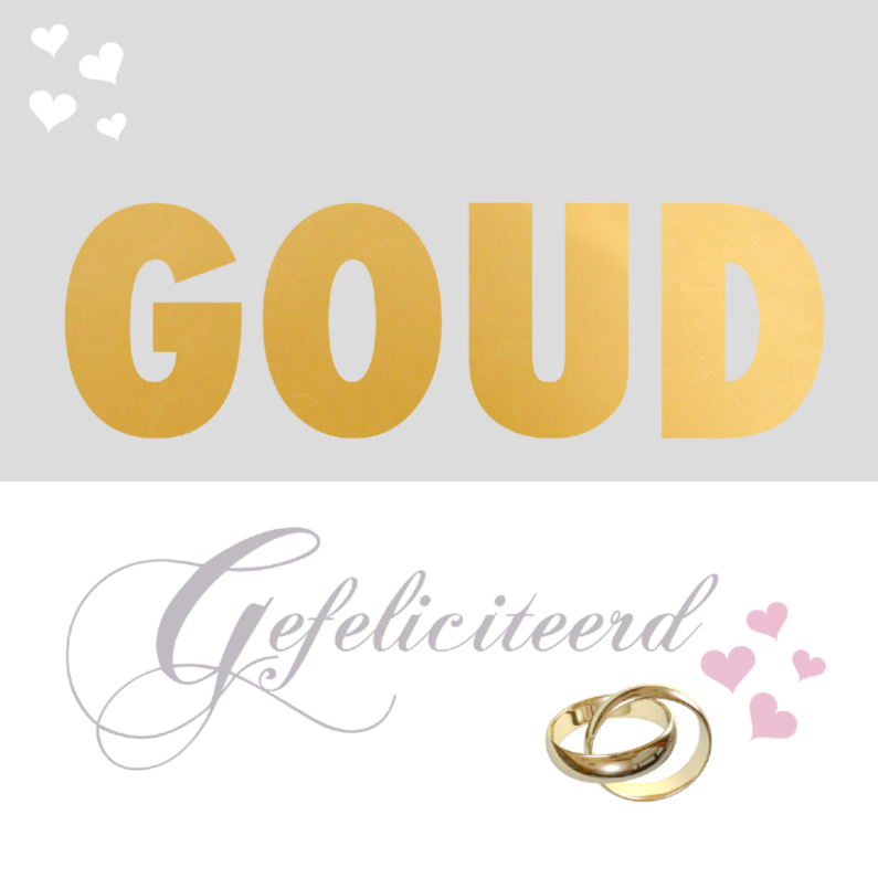Felicitatiekaart gouden huwelijk - Felicitatiekaarten Felicitatiekaarten - Felicitatiekaart gouden huwelijk