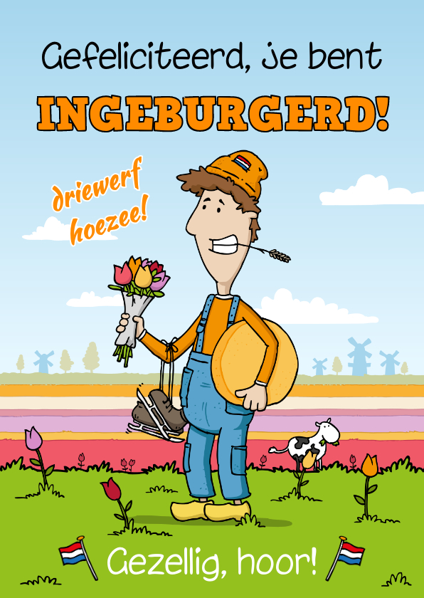 Felicitatiekaarten - Felicitatiekaart ingeburgerd