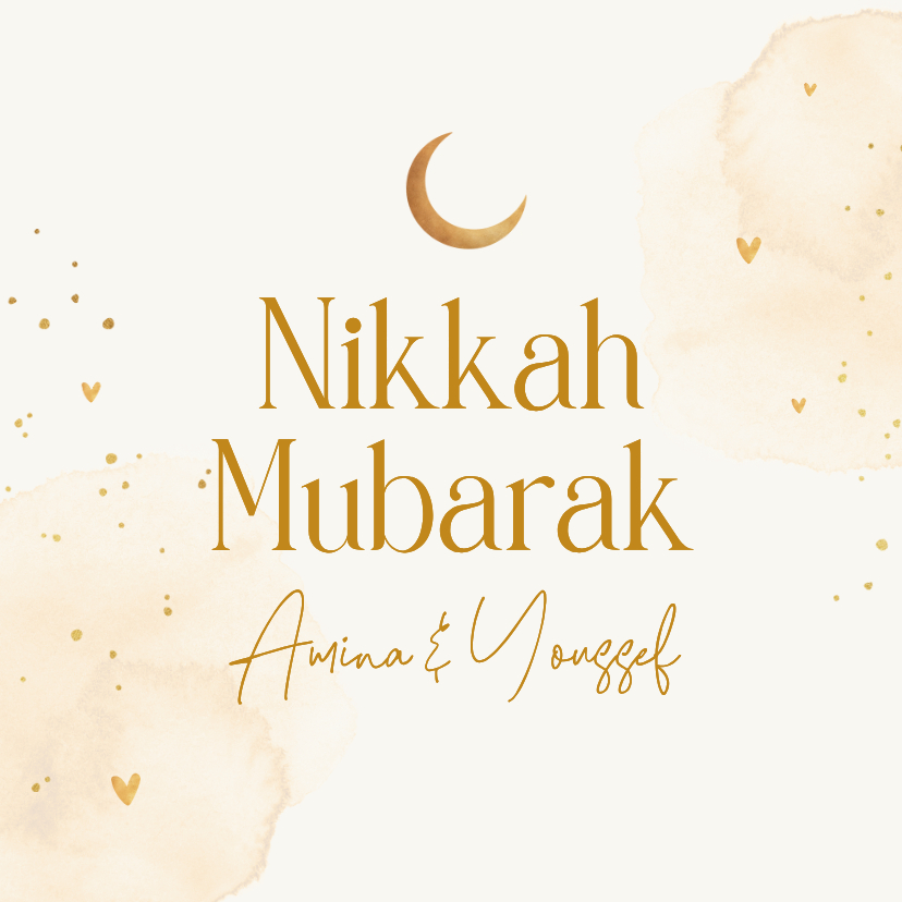 Felicitatiekaart Islamitisch huwelijk Nikkah Mubarak liefde - Felicitatiekaarten Felicitatiekaarten - Felicitatiekaart Islamitisch huwelijk Nikkah Mubarak liefde