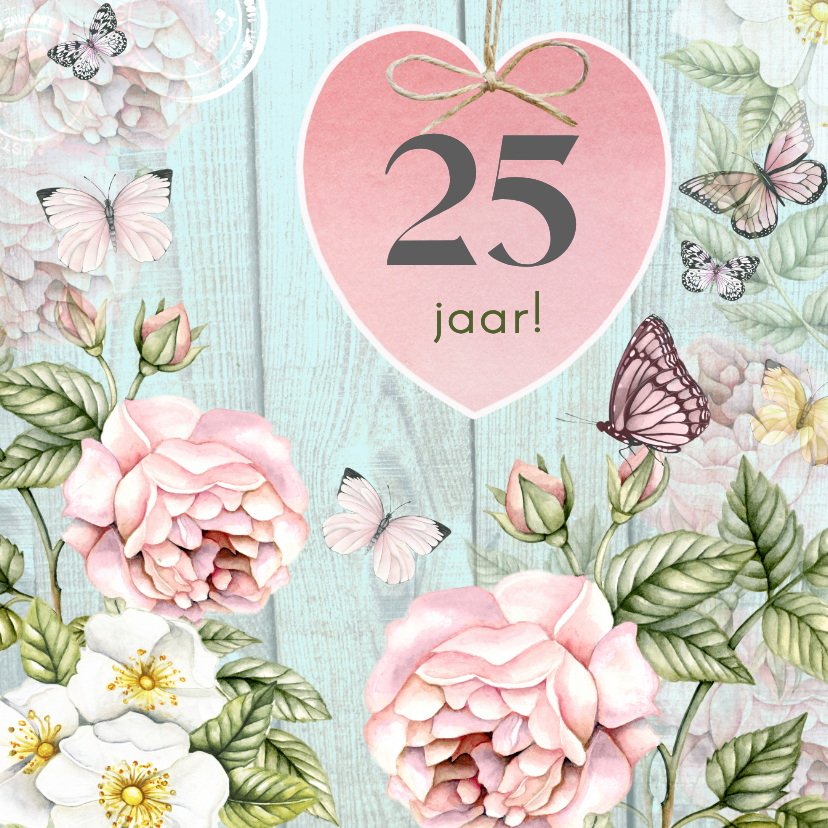Felicitatiekaarten - felicitatiekaart jubileum vintage