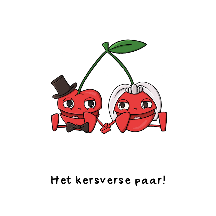 Felicitatiekaarten - Felicitatiekaart Kersverse paar