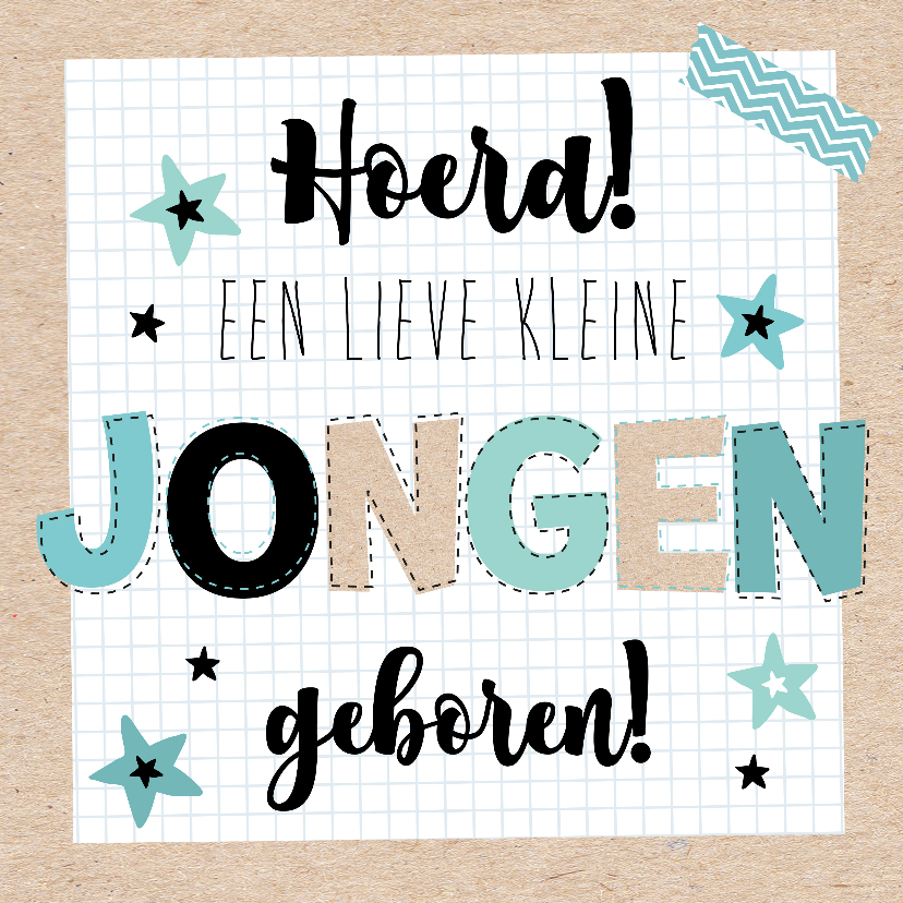Felicitatiekaart kleine jongen - Felicitatiekaarten Felicitatiekaarten - Felicitatiekaart kleine jongen