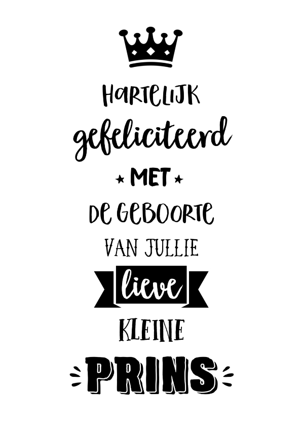 Felicitatiekaart Kleine prins - Felicitatiekaarten Felicitatiekaarten - Felicitatiekaart Kleine prins