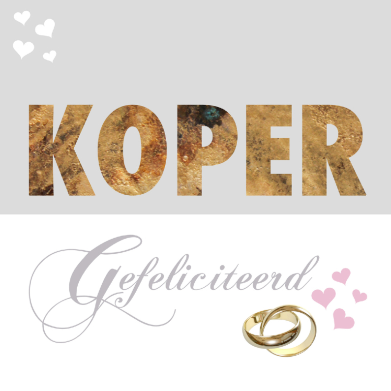 Felicitatiekaart koper huwelijk - Felicitatiekaarten Felicitatiekaarten - Felicitatiekaart koper huwelijk