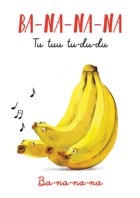 Felicitatiekaarten - Felicitatiekaart met ba-na-na-na