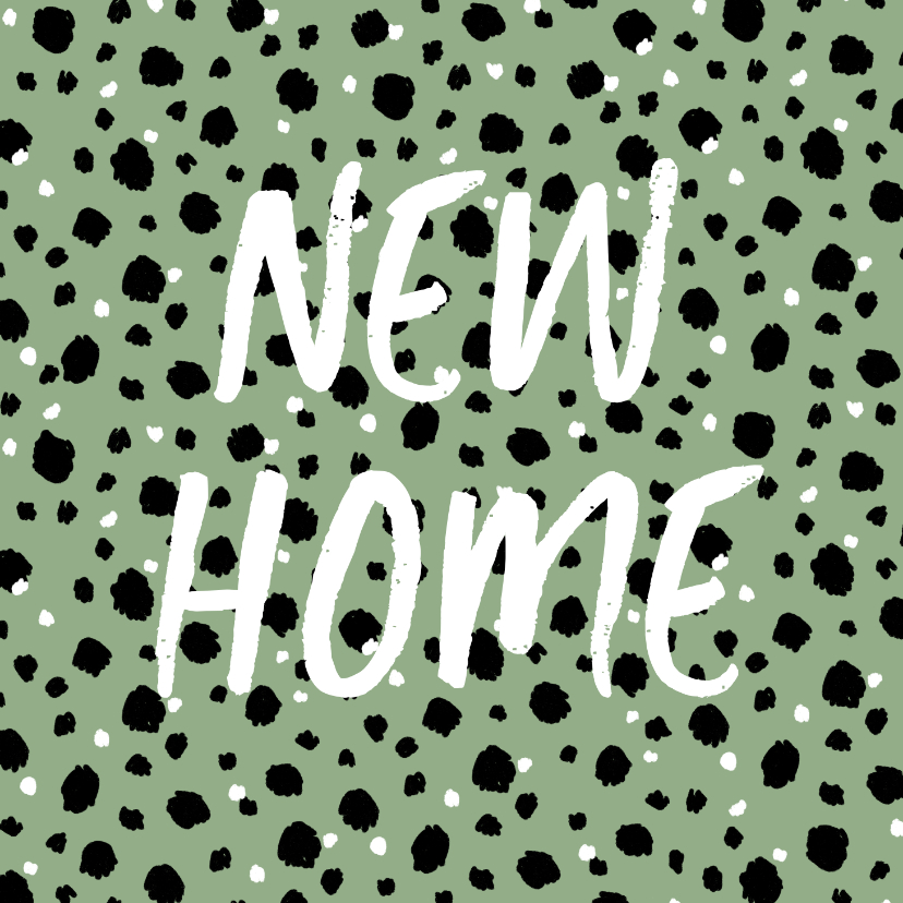 Felicitatiekaart nieuwe woning hip stipjes patroon - Felicitatiekaarten Felicitatiekaarten - Felicitatiekaart nieuwe woning hip stipjes patroon