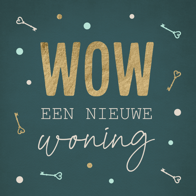 Felicitatiekaart nieuwe woning met trendy patroon - Felicitatiekaarten Felicitatiekaarten - Felicitatiekaart nieuwe woning met trendy patroon