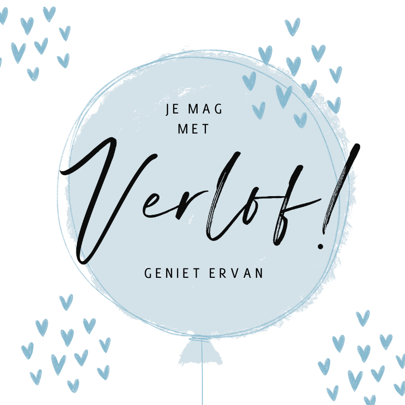 Felicitatiekaart zwangerschapsverlof hartjes ballon jongen - Felicitatiekaarten Felicitatiekaarten - Felicitatiekaart zwangerschapsverlof hartjes ballon jongen