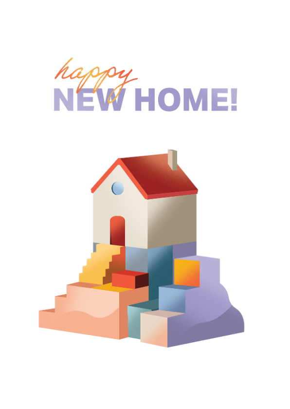 Felicitatiekaarten - Felicitatiekaartje happy new home
