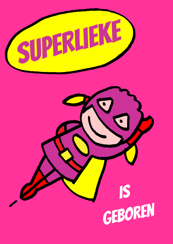 Felicitatiekaartje Mega meisje is geboren! - Felicitatiekaarten Felicitatiekaarten - Felicitatiekaartje Mega meisje is geboren!
