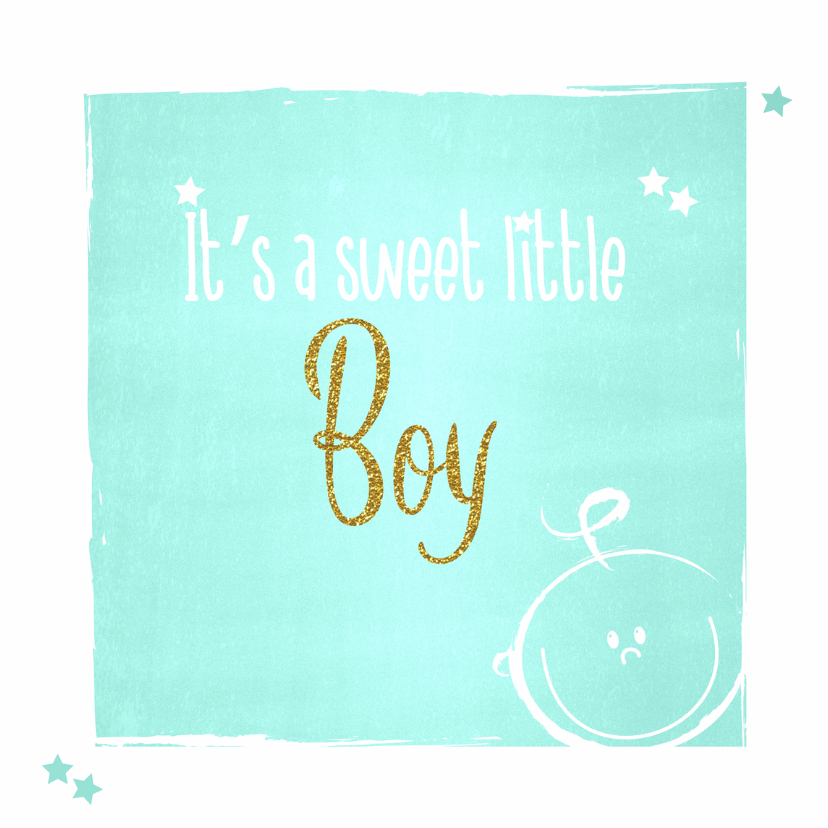 Geboorte lief baby kaartje boy - Felicitatiekaarten Felicitatiekaarten - Geboorte lief baby kaartje boy