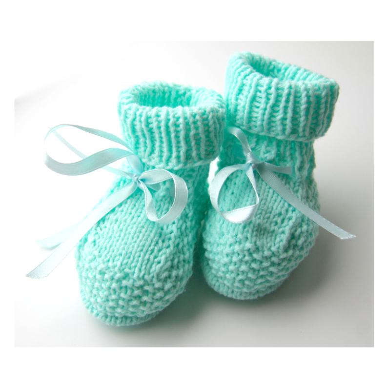 Gebreide schoentjes felicitatie geboorte - Felicitatiekaarten Felicitatiekaarten - Gebreide schoentjes felicitatie geboorte