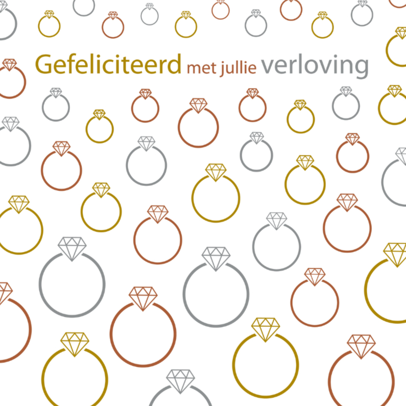 Gefeliciteerd met jullie verloving - Felicitatiekaarten Felicitatiekaarten - Gefeliciteerd met jullie verloving