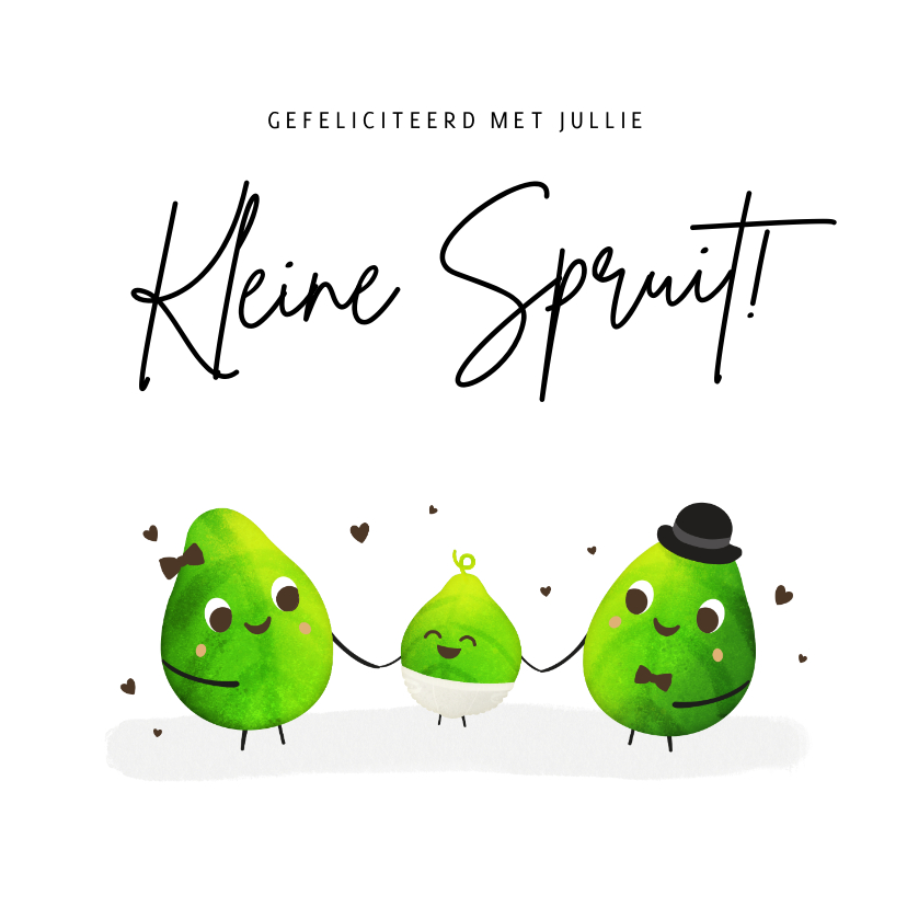 Felicitatiekaarten - Grappige felicitatiekaart geboorte met kleine spruit 