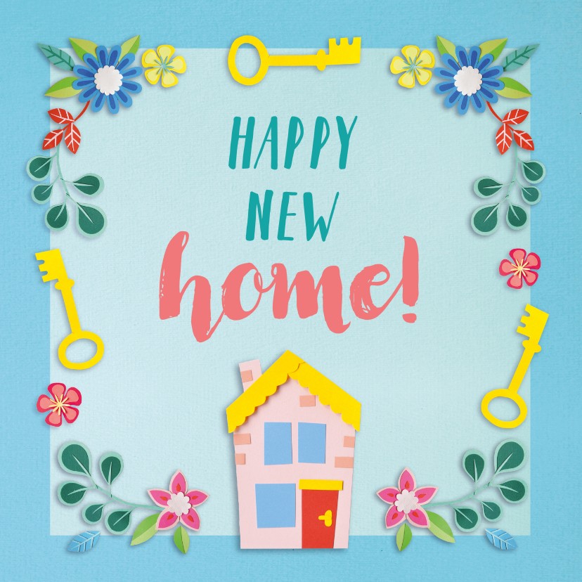 Felicitatiekaarten - Happy new home felicitatiekaart