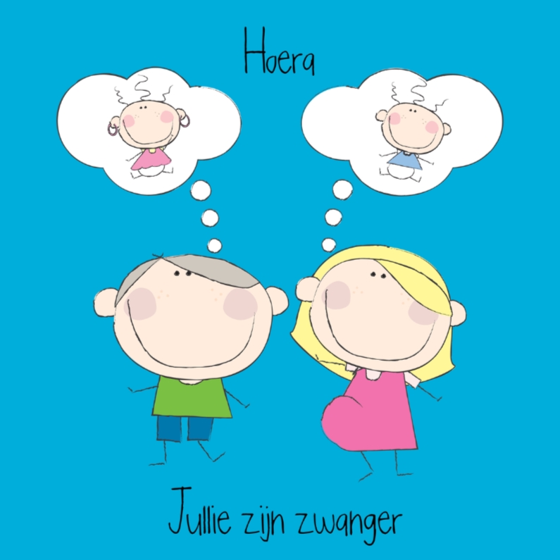Hoera jullie zijn zwanger - Felicitatiekaarten Felicitatiekaarten - Hoera jullie zijn zwanger