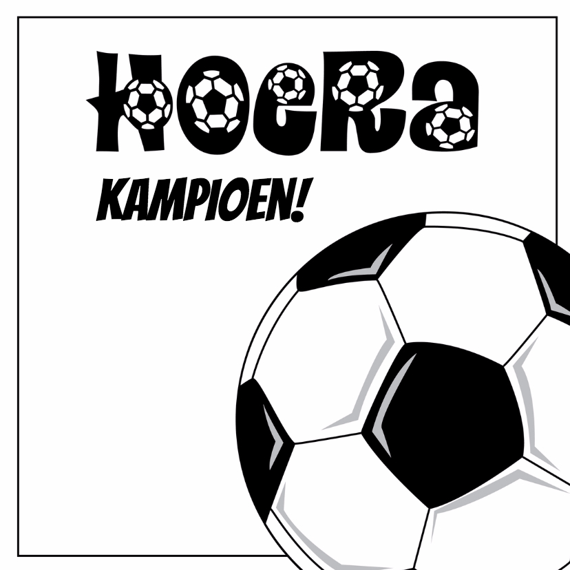 hoera voetbal JVT - Felicitatiekaarten Felicitatiekaarten - hoera voetbal JVT