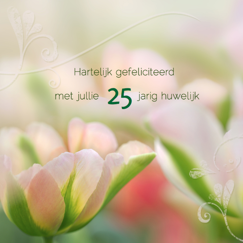 Felicitatiekaarten - Huwelijksjubileum met tulpen