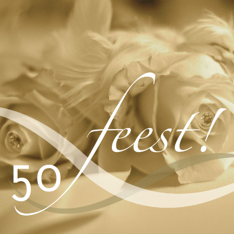 jubileum vijftig tekst variabel sepia - Felicitatiekaarten Felicitatiekaarten - jubileum vijftig tekst variabel sepia