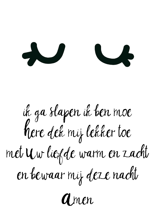Kaartje met gebedje - WW - Felicitatiekaarten Felicitatiekaarten - Kaartje met gebedje - WW