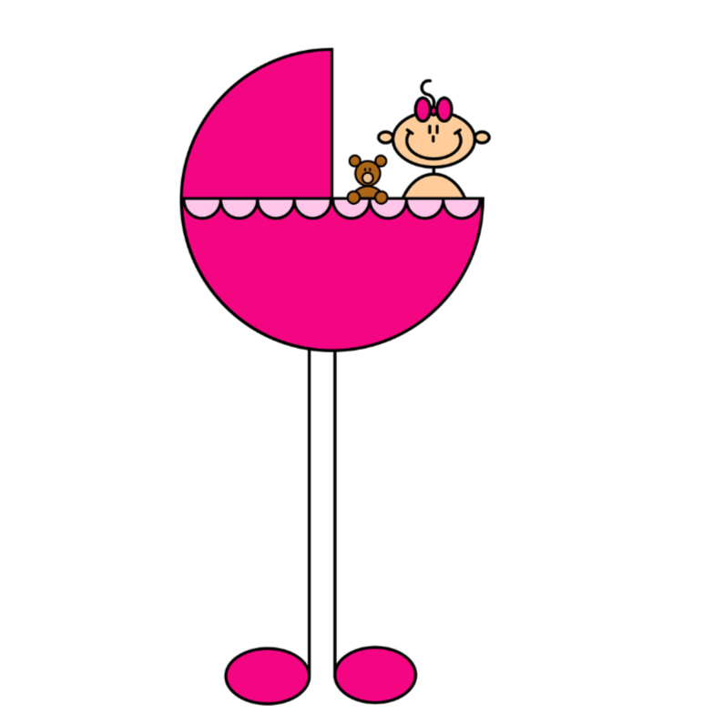 Meisje in wieg - Felicitatiekaarten Felicitatiekaarten - Meisje in wieg