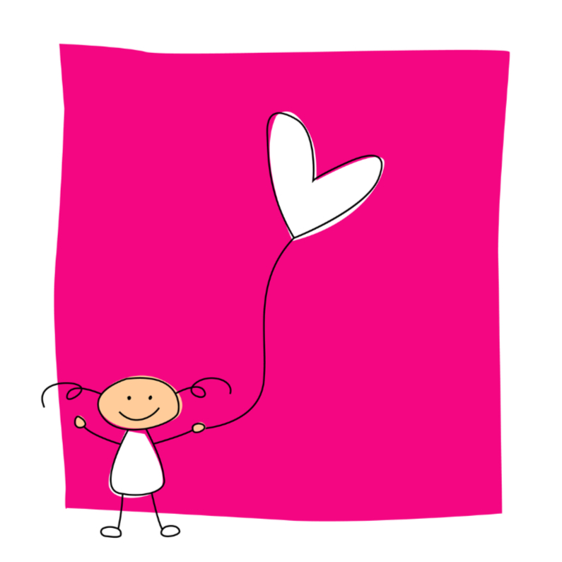 Meisje met ballon - Felicitatiekaarten Felicitatiekaarten - Meisje met ballon