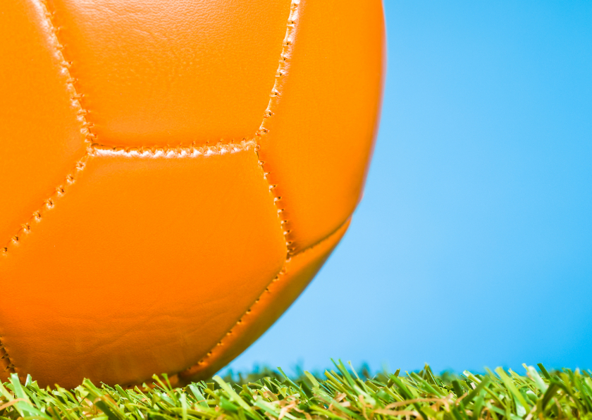 Felicitatiekaarten - Oranje voetbal voor de kampioen 