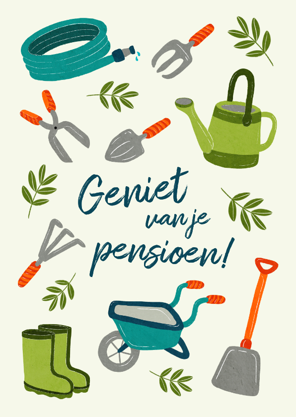 Felicitatiekaarten - Pensioenkaart voor de tuinliefhebber