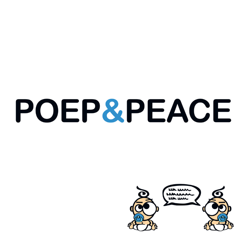 Poep en Peace Boys Tweeling - Felicitatiekaarten Felicitatiekaarten - Poep en Peace Boys Tweeling