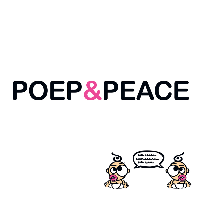 Poep en Peace Girls Tweeling - Felicitatiekaarten Felicitatiekaarten - Poep en Peace Girls Tweeling