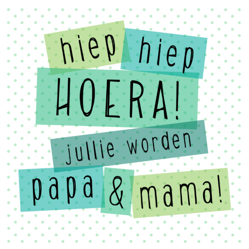 Polkadot in verwachting - Felicitatiekaarten Felicitatiekaarten - Polkadot in verwachting