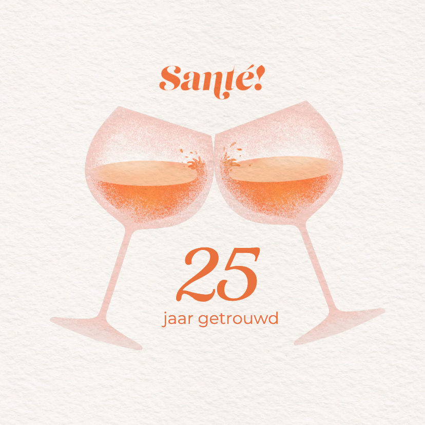 Romantisch jubileum kaartje proost op jullie trouwdag - Felicitatiekaarten Felicitatiekaarten - Romantisch jubileum kaartje proost op jullie trouwdag