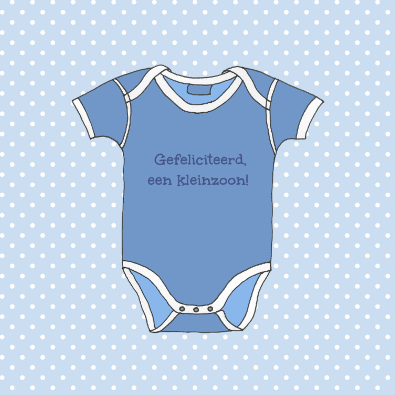 Romper voor kleinzoon - Felicitatiekaarten Felicitatiekaarten - Romper voor kleinzoon