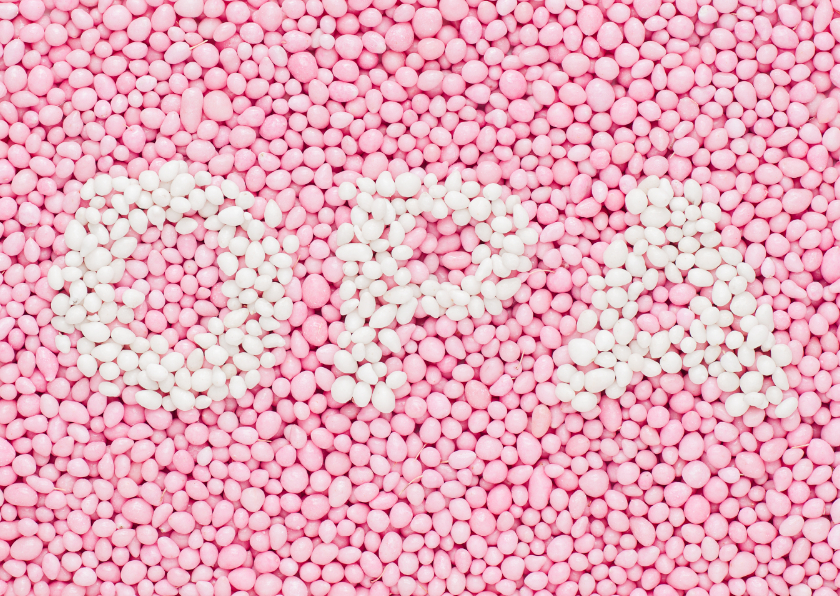 Felicitatiekaarten - Roze muisjes met opa voor kleindochter