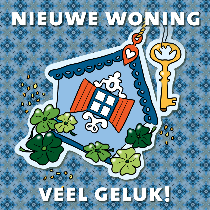 Sleutel naar geluk! - patroon - Felicitatiekaarten Felicitatiekaarten - Sleutel naar geluk! - patroon