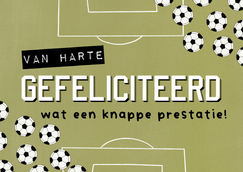 Felicitatiekaarten - Stoere felicitatiekaart jongen voetbal prestatie