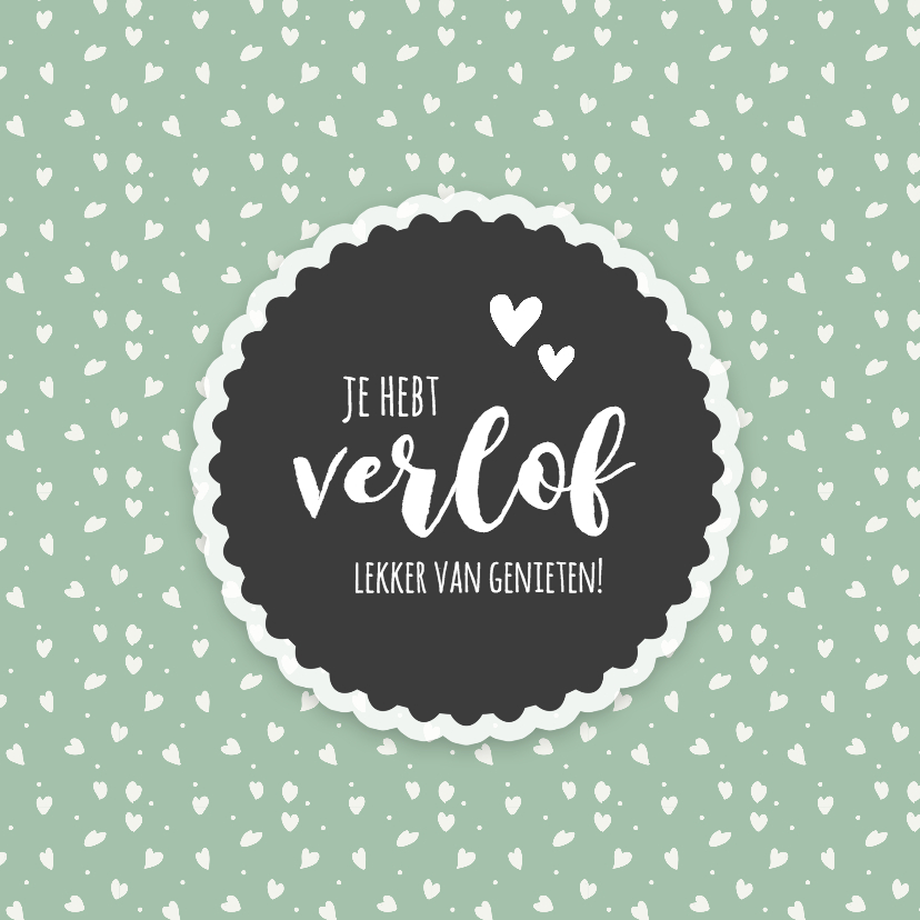 Verlof - lekker van genieten (retro) - Felicitatiekaarten Felicitatiekaarten - Verlof - lekker van genieten (retro)