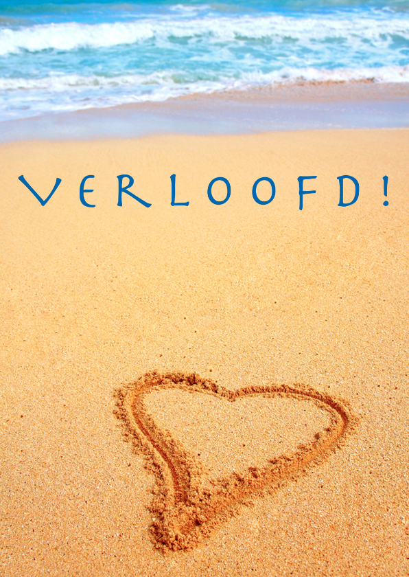 Felicitatiekaarten - Verloofd op het strand