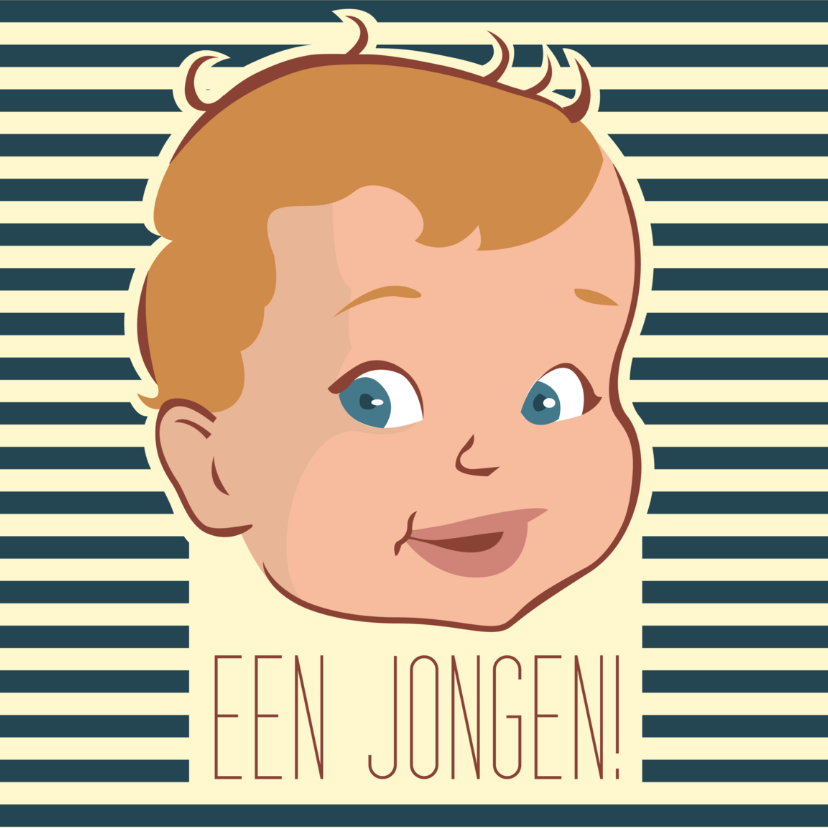 Vintage een jongen - Felicitatiekaarten Felicitatiekaarten - Vintage een jongen