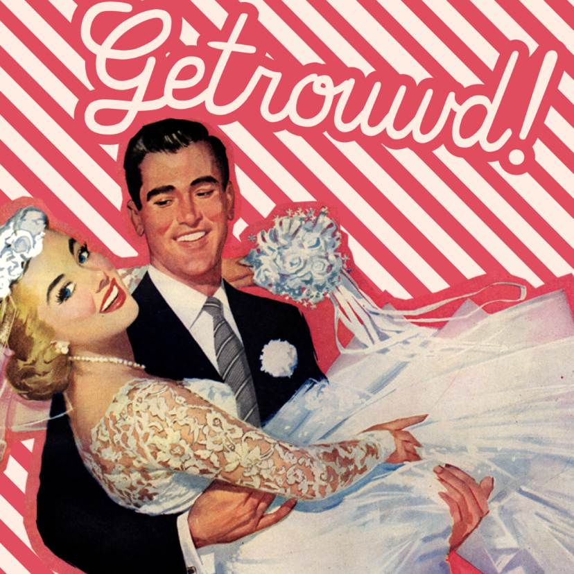 Vintage getrouwd - Felicitatiekaarten Felicitatiekaarten - Vintage getrouwd