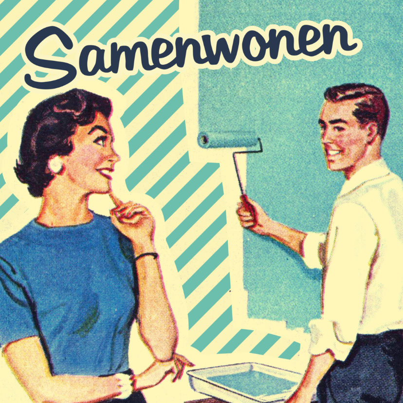 Vintage Samenwonen - Felicitatiekaarten Felicitatiekaarten - Vintage Samenwonen