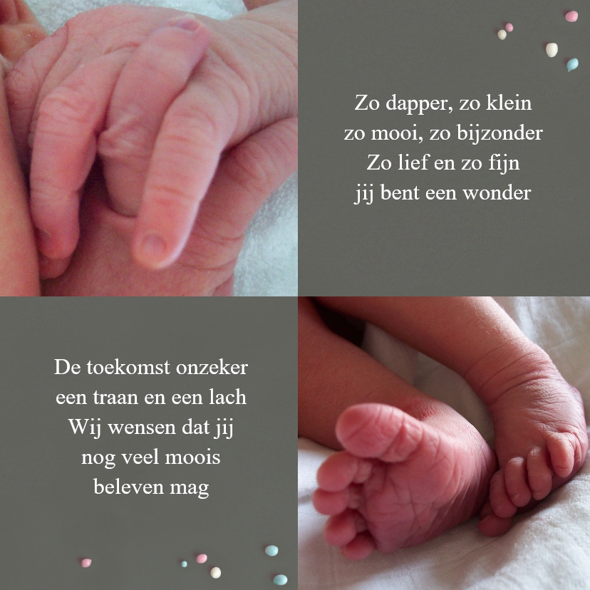 vroeggeboorte lief en klein - eigen foto - Felicitatiekaarten Felicitatiekaarten - vroeggeboorte lief en klein - eigen foto