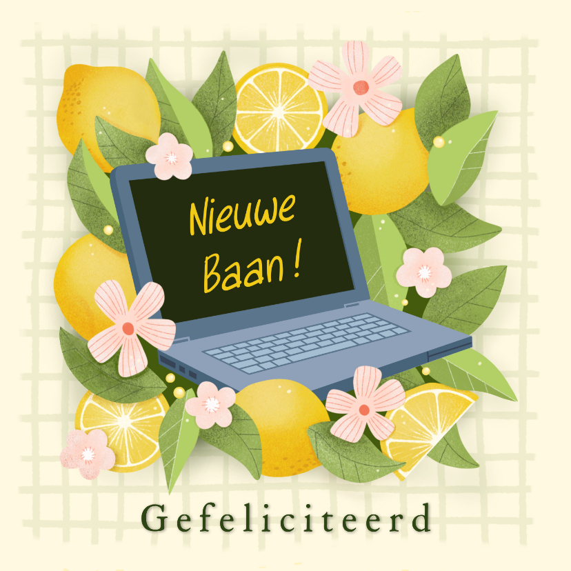 Felicitatiekaarten - Vrolijke wenskaart voor nieuwe baan
