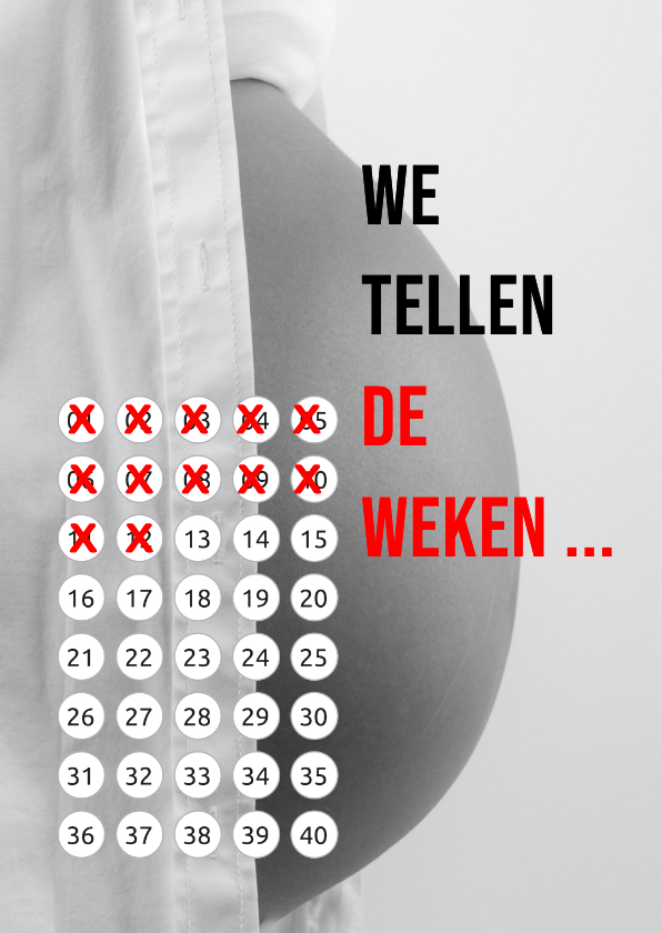 Zwangerschap kalender - Felicitatiekaarten Felicitatiekaarten - Zwangerschap kalender