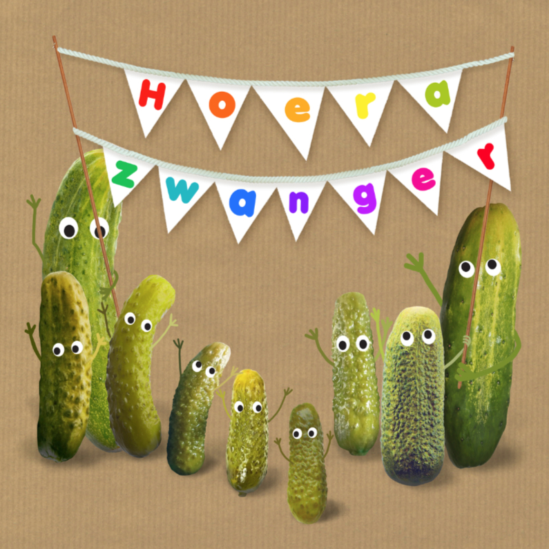 zwangerschapskaart augurken - Felicitatiekaarten Felicitatiekaarten - zwangerschapskaart augurken