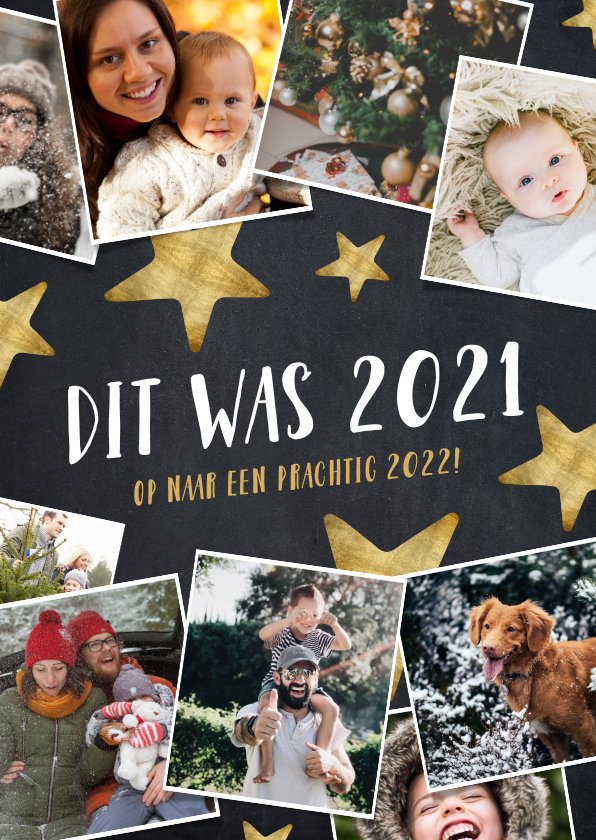 Fotocollage moderne kerstkaart met hoogtepunten 2021 - Fotokaarten Fotokaarten - Fotocollage moderne kerstkaart met hoogtepunten 2021