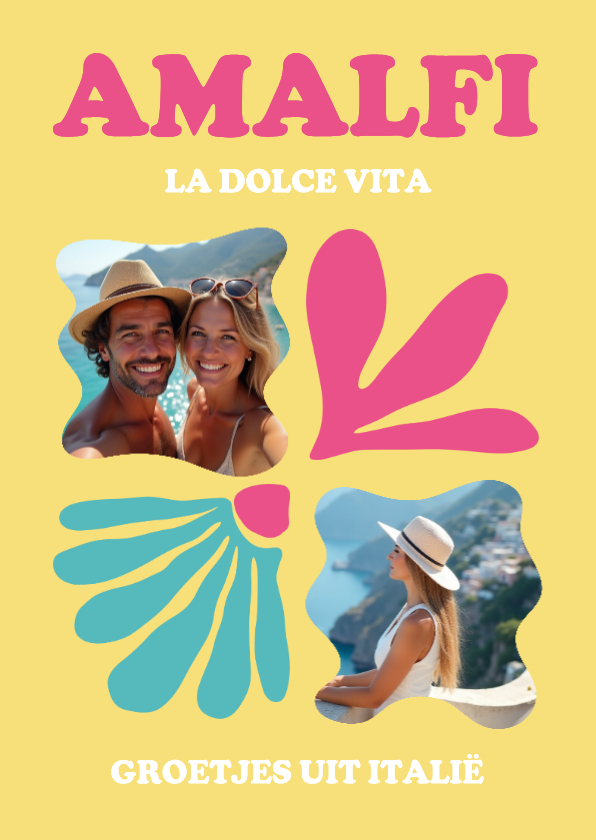 Fotokaarten - Fotokaart Italië poster hip 2 foto's aanpasbaar