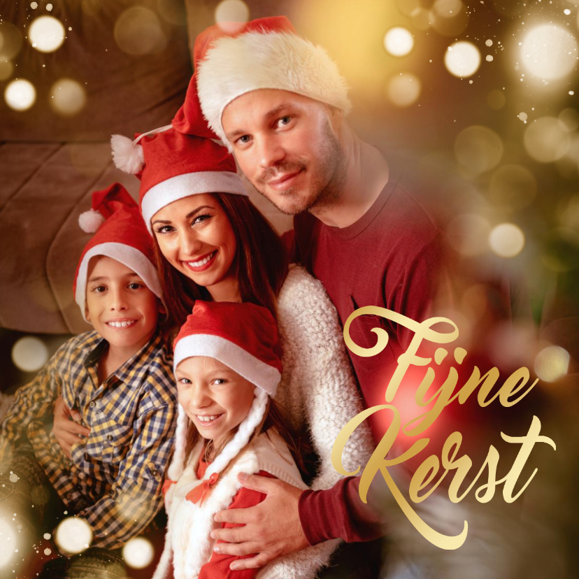 Fotokaart kerst lichteffecten fijne kerst - Fotokaarten Fotokaarten - Fotokaart kerst lichteffecten fijne kerst
